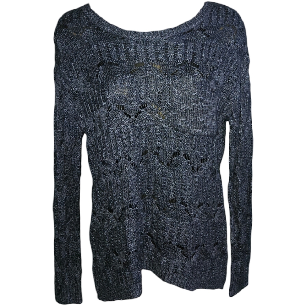 NWT Freshman 1996 Open Stitch Long Sleeve Pullover Top